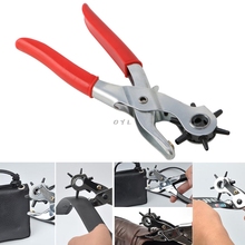 Heavy Duty Revolving 6 Hole Leather Belt Paper Eyelet Cut Plier Punch Craft Tool 2024 - buy cheap