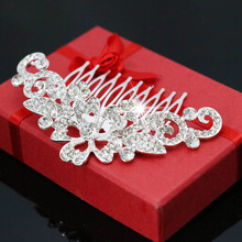 New Flower Crystal Hairpin Hair Comb Hair Clips Wedding Bride Fashion Female Jewelry For Women Accessories Valentine's Day Gift 2024 - buy cheap