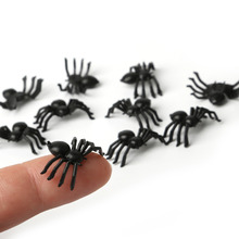 50 pcs 21*14mm Decoração de Halloween Aranha Preto Engraçado Falso Aranhas de Plástico Preto do Dia Das Bruxas Engraçado Brincadeira Prank Realistic adereços 2024 - compre barato