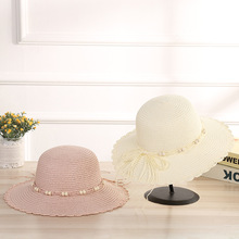 Летняя соломенная шляпа, женская пляжная шляпа с широкими полями, шляпа от солнца, женская складная шляпа с УФ защитой, Панама, шляпа для девочек, bone chapeu feminino 2024 - купить недорого