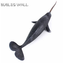 Bubles Wall Sea Life Narwhal Simulation Animal Model Action&Toy Figures Unicorn Whale Educational toys Collection Kids Gifts 2024 - buy cheap