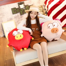 1pc 25/55cm Lovely Round New Year Angel Pig Stuffed Cute Animal Pig Plush Toys For Children Kids Appease Doll Birthday Gift 2024 - buy cheap