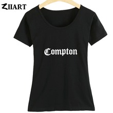 Compton-Camiseta gótica de manga corta para chica y mujer, ropa de Rap estilo Hip Hop, ideal para verano, ZIIART 2024 - compra barato