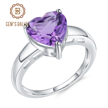 GEM'S BALLET-anillo con forma de corazón de amatista romántica Natural para mujer, anillos de boda de Plata de Ley 925 auténtica, joyería fina, 2.17Ct 2024 - compra barato