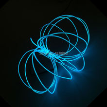 Прозрачный синий 3 метра 2,3 мм гибкий электропровод с EL-драйвером светодиодный неоновый трос Трубка электропровод трос вечерние танцевальный Декор 2024 - купить недорого