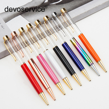 Creative DIY Hand Made Crystal Colored Ballpoint Pen Empty Pen Metal High Grade Birthday Valentine's Day Gift Kid Teachers Gifts 2024 - buy cheap