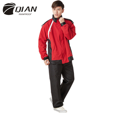 QIAN RAINPROOF Impermeable Raincoat Suit Rain Coat Outdoor Men Hood Motorcycle Raincoat Camping Fishing Women Rain Gear Poncho 2024 - buy cheap