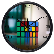 Relógio de parede de cubo de rubik com imagem hd de design moderno e da moda 2024 - compre barato