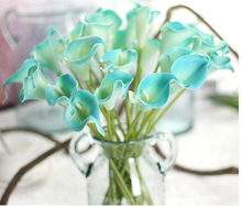 Flores artificiais decorativas de lírio calla artificial, contorno para buquê de festas e decoração de casa com 30 cores 2024 - compre barato