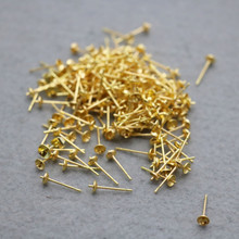 100PCS Ornaments Hardware Fittings for Accessory Diy Machining metal parts Pins Flat needle Gold-Color Earrings Bracelet 14*4MM 2024 - buy cheap