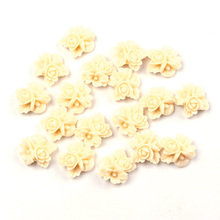 50 Uds. De perlas artesanales de resina de arroz para decoración de flores, cabujones de respaldo plano para álbum de recortes, accesorios de adornos, botones 2024 - compra barato