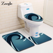 Zeegle-conjunto de tapetes para banheiro, estilo europeu, antiderrapante, espuma de memória, para banheiro, absorvente, 3 peças 2024 - compre barato