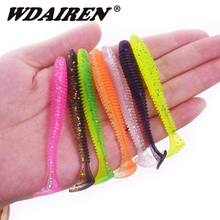 10pcs/Lot Jig Wobblers Lures Silicone Worm Soft Bait 5cm 7cm Isca Artificial Rubber Baits Pesca Bass Pike Fishing Tackle 2024 - compre barato