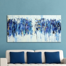 Arthyx Hand Painted Turquoise Oil Painting on Canvas Modern Abstract Wall Paintings Pop Art For Living Room Home Decoration Gift 2024 - buy cheap