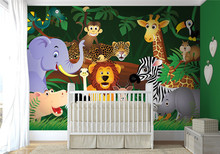 Mural Jungle Animals Wallpaper Mural 3D wallpaper for child bedroom TV backdrop wallpaper Home Decor mural 2024 - buy cheap