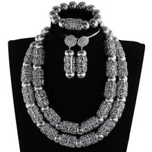 Fantastic Silver Jewelry Accessory African Beads Jewelry Set Bold Statement Indian Bridal Necklace Set Women Jewellery Set WE204 2024 - buy cheap