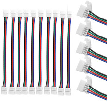 Cable de conexión hembra para tira de luces LED SMD 5050, RGB, placa PCB sin soldadura, 10mm 2024 - compra barato