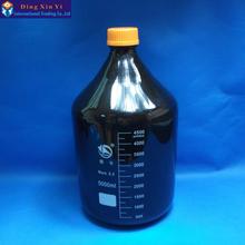 Большая Янтарная стеклянная бутылка-реагент с винтовой крышкой, 5000 мл 2024 - купить недорого