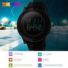 SKMEI Trendy Men's Large Dial Outdoor Sports Watches LED Digital Wristwatch Waterproof Alarm Chrono Calendar Fashion Watch Uhren 2024 - buy cheap