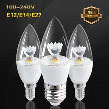 E27 LED Filament Lamp E14 E12 100-240V 220V 110V COB Chip Edison Candle Light Bulb 5W Ampoule Replace 40W Incandescent Light 2024 - buy cheap