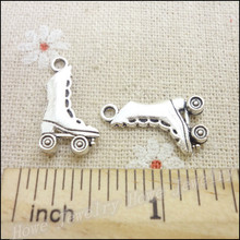 80pcs Vintage Charms  Roller skates  Pendant Antique silver Fit Bracelets Necklace DIY Metal Jewelry Making 2024 - buy cheap