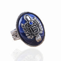 Newest Arrivals faroot Holiday DIY Decorations Silver The Vampire Diaries Damon Salvatore Lapis Lazuil Ring 2024 - buy cheap