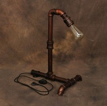 Herrajes de hierro Vintage lámpara de pie Industrial Edison lámpara de escritorio estilo tubo de agua Art Deco desván 2024 - compra barato