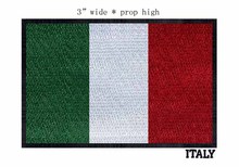 Italy 3" wide embroidery flag patch  for iron on appliques/iron on motif/badges 2024 - buy cheap