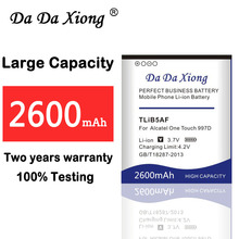 Аккумулятор Da Xiong 2600 мА/ч, TLiB5AF Батарея для Alcatel Работает с любым оператором, C5 OT5036 OT5036D OT-5036 OT-5036D TCL S800 S710 997D OT-997 OT997 5037 5037D 2024 - купить недорого