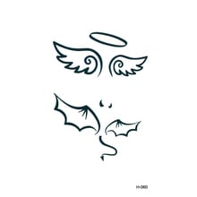 Angel temporary tattoos men Taty tatoo temporary stickers fake tattoo beauty bat waterproof temporary tattoos kit de tatuagem 2024 - buy cheap