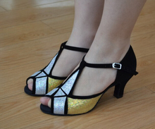 Женские туфли для латиноамериканских танцев, блестящие, для сальсы, Танго, самбы, бальные туфли 2024 - купить недорого
