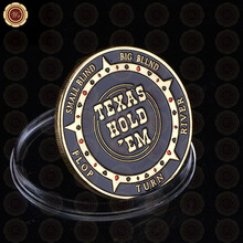 Китайский поставщик 40*3 мм покерная монета Горячая новинка чистое золото монета по низкой цене позолоченная монета для коллекции 2024 - купить недорого