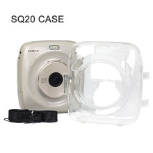 Fujifilm-funda para cámara Instax Square SQ20, Protector de Cámara de película instantánea de PVC transparente de cristal, bolso de hombro con correa 2024 - compra barato