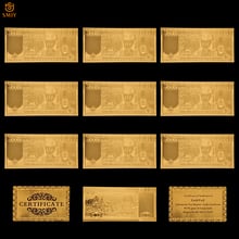 Billetes de oro Oman, 10 unids/lote, réplica de oro de 24k, colecciones de billetes 2024 - compra barato