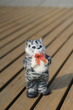new gray simulation cat toy Electric cat toy singing and dancing gray cat doll gift about 30cm 0540 2024 - buy cheap