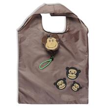 Bolsa de compras plegable de dibujos animados, bolsa de supermercado reutilizable y plegable ecológica con diseño de mono y Animal bonito 2024 - compra barato