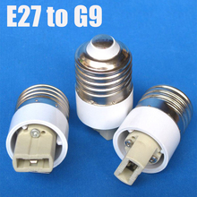 Suporte da lâmpada e27 para g9, 2 peças, conversor de soquete da lâmpada, adaptador de base da lâmpada 2024 - compre barato