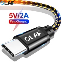 OLAF-Cable USB tipo C de carga rápida, 1M, 2M, 2A, para Xiaomi Redmi Note 7, Mi9, MI 8, 9, Samsung S8, S9, USB-C 2024 - compra barato