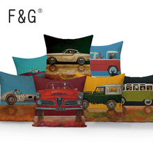 Almofadas decorativas de carro, capa de almofadas para o ar livre com estampa de cachorro fofo 2024 - compre barato