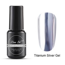 Beau Gel 8ml Titanium Silver UV Gel Nail Polish Soak Off Translucent Gamestone Base Nail Art Manicure Gel Lacquer Long Lasting 2024 - buy cheap