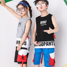 Child Dance Costume Stage Ballroom Jazz Hip Hop Clothes Kids Boys Girls Summer Tank Top Short Pants Streetwear Hiphop Clothing 2024 - buy cheap