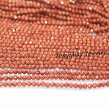 4mm Faceted Gold Sand Stone Beads Fit Bracelet, Necklace DIY Jewelry Loose Beads Wholesale 5 Strands(100pcs/strand) 2024 - buy cheap