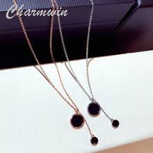 Charmwin New Fashion Short Necklaces Women Round Pendant Necklaces Clavicle Chain Necklace Female Jewelry Gift PN333 2024 - buy cheap