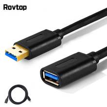 Rovtop USB кабель-удлинитель USB 3,0 кабель для Smart tv PS4 один SSD USB3.0 2,0 для удлинителя передачи данных мини USB кабель-удлинитель 2024 - купить недорого