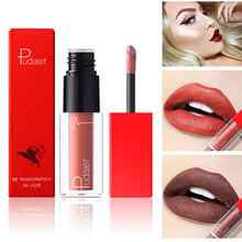 Pudaier velvet matte lip gloss Bean sand series 18 colors nude brown lip tint waterproof long lasting liquid lipstick PD010 2024 - buy cheap