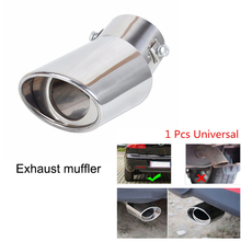 Universal Car Round Stainless Steel Chrome Exhaust Tail Muffler Tip Pipe Accessories NJ88 2024 - buy cheap