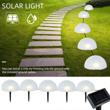 New Balls Solar Light Ground Garden Lawn Lamp 5 LEDs Solar Powered Half Global Shaped Light 1/2 PCS Pathway Lawn Lamp Waterproof 2024 - buy cheap