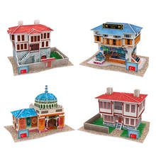 DIY House 3D Puzzle Turkey Feature Paper Models Assembly Puzzle 3D World Style Models Educational Toys For Children 2024 - buy cheap