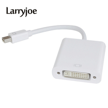 Larryjoe Новый переходник Mini DP к DVI для MacBook Pro Air, адаптер Mini Displayport к DVI Displayport V1.2 2024 - купить недорого