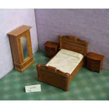 Деревянная миниатюрная мебель для кукольного домика в масштабе 1:12, игрушечный стул, туалетный столик, наборы для спальни, ролевые игрушки для детей, куклы для девочек 2024 - купить недорого